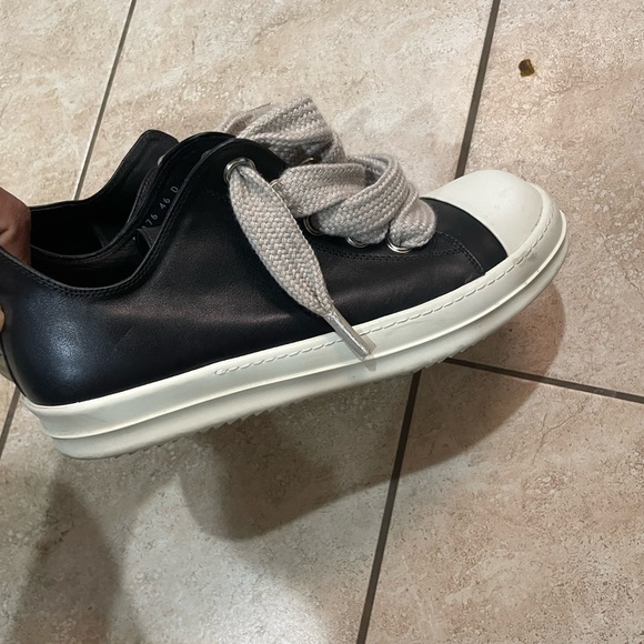 RICK OWENS JUMBO LACE LOWTOP SIZE 12 - Picture 4 of 4
